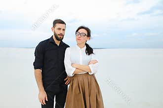 law students man and woman rejoice at passing exams dancing