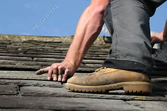 Slate roofing