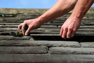 Slate roofing