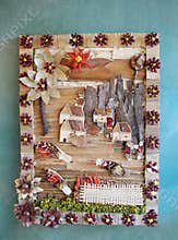 Rural scene of cultivator community made by nature materials