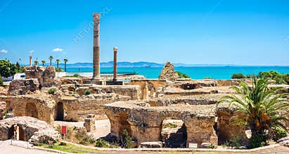Ruins of ancient Carthage. Tunis, Tunisia, North Africa