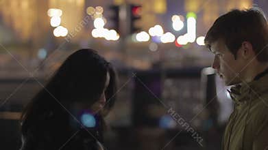 Serious conversation between two lovers, relationship and break-up, hard times