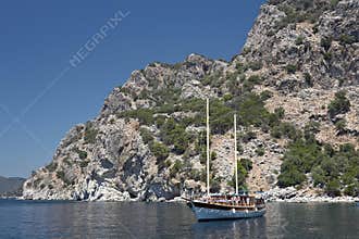 Morning Harbor in Marmaris, Turkey