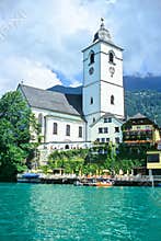 Church on lake