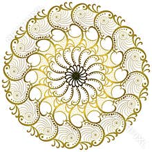 Antique Lace Golden Mandala