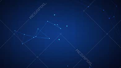 Blockchain technology futuristic abstract hud background loop.