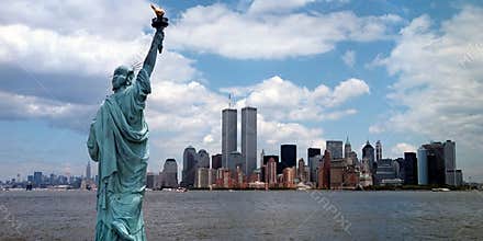 New York Harbor Twin Towers