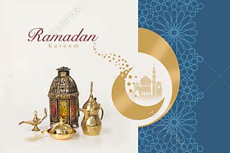 Ramadan Kareem greeting card congratulation