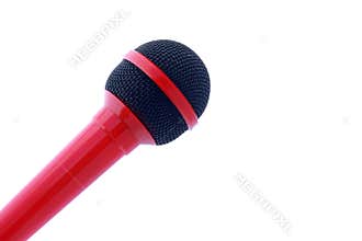 Microphone isolated on white with copyspace