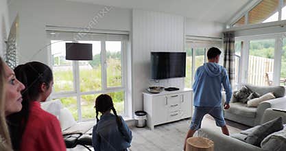 Family Walking into the Holiday Home