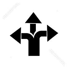 Traffic and road sign.Vector arrows road sign.