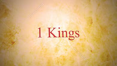 Books of the old testament in the bible series - 1 Kings