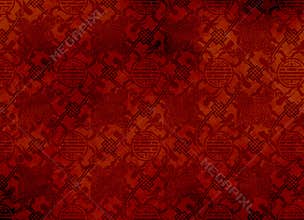 Chinese red textured pattern in filigree for backg