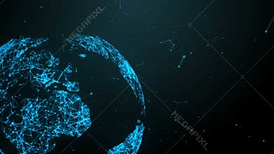 Abstract globe with plexus.