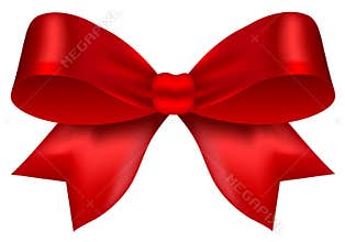 Cute red velvet bow