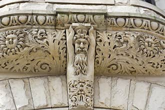 Intricate designs carved in stone
