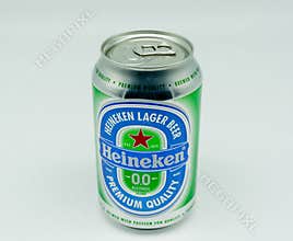 Tin of Heineken Alcohol Free Lager Beer.