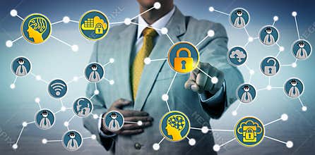 Man Countering Cyber Threats With Cybersecurity