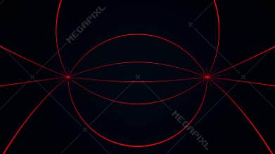 Animating light rays from a point. Abstract animated background of glowing and shining star with flying rays