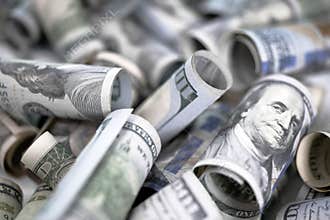 Dollar money bills as symbol of financial stability