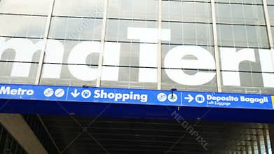 Rome Termini Sign main gate railway station