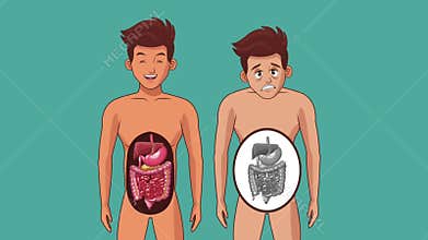 Stomach and digestive ache HD animation