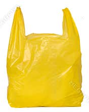 Yellow plastic bag