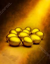 Gold Nest Eggs Savings Wealth