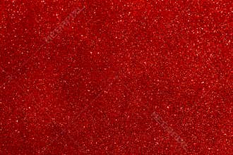 Sparkly glitter, red background bokeh effect