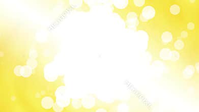 Abstract particle circles yellow background