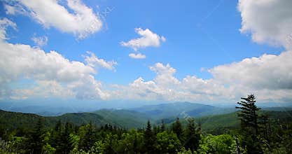 Great smoky mountains view. Day or morning timelapse.