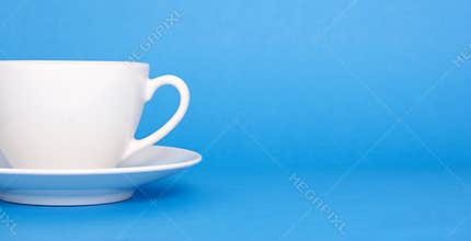 Coffee on blue background