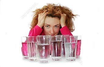 Eight glasses of water