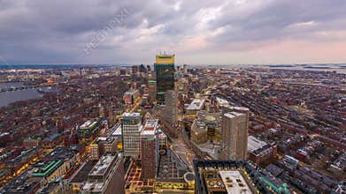 Boston, Massachusetts Downtown Cityscape