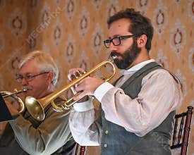 Brass Trumpet Players at Old World Wisconsin