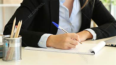 Frustrated office worker crumpling paper