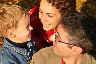 Autumn family faces