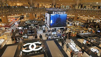 Interior view of galeries lafayette, paris