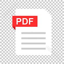 Pdf document note icon in flat style. Paper sheet vector illustration on isolated background. Pdf notepad document business
