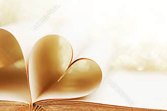 Heart from book pages