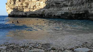 Cala Monachile beach in Polignano a Mare