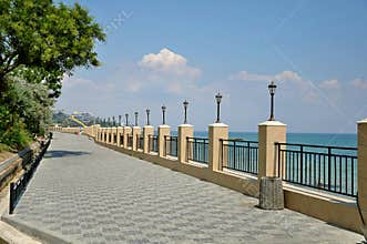 Embankment. Black Sea. Modern design.
