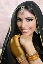 Beautiful indian brunette woman portrait