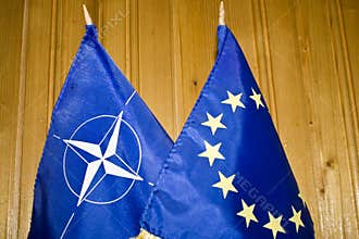 NATO and EU flags