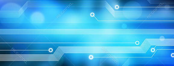 Computer Technology Information Data Banner Background
