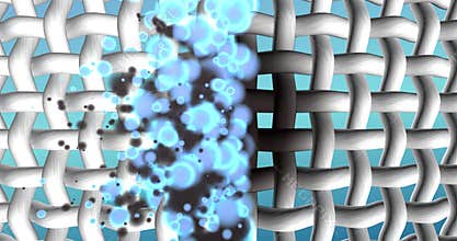 Washing clothes. 3d animation for advertising of bleach, washing powder, stain remover or liquid laundry detergent.