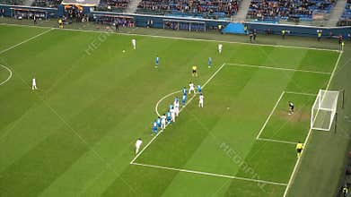 Saint-Petersburg , Russia - November 27 2018: tough moment in a football match