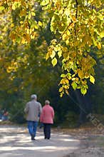 Walking couple