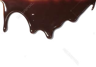Chocolate syrup leaking liquid sweet food