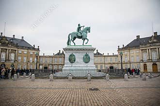 Guards at Amalienborg. The Royal home in Copenhagen. Denmark